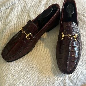 Mens Belvedere Crocodile Slip-Ons